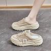 Baotou Half Slippers Women's 2025 New Small Thick Sole Heightening Half Tray Women's Shoes Summer Breathable Outside Maternity Shoes