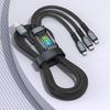 100W Fast Charging Cable Multi Charger Cable Nylon Braided Multiple USB Universal 3