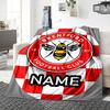 Gepersonaliseerde Brentford Football Club Crest deken voor Bank & Bed, Pluche Gezellige Donsachtige Deken Super Zacht & Warm Deken voor Herfst en Winter. 0908237