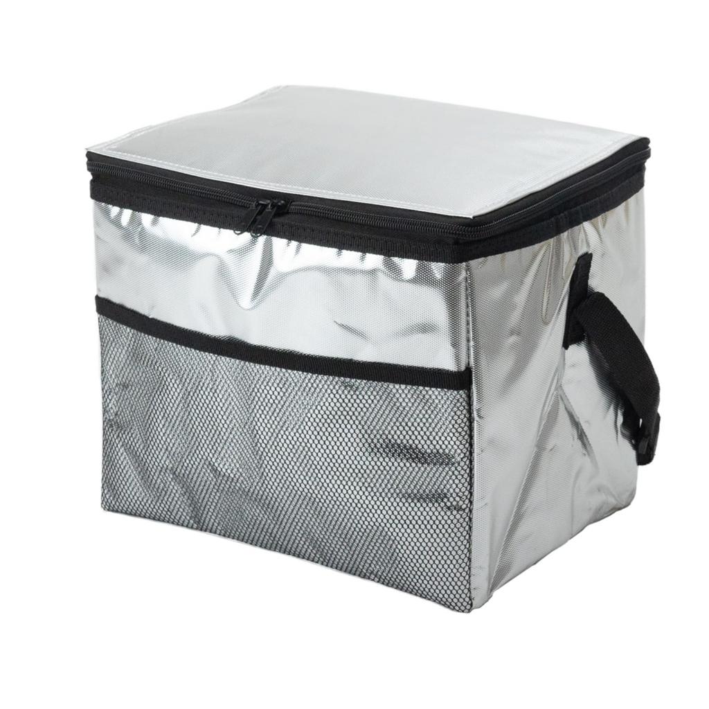 Asahi Koyo Insulated Soft Cooler Bag, 18L Aluminum, Holds 19 500ml PET Bottles, Includes Ice Pack Pocket, Compact, Foldable, Pack of 1