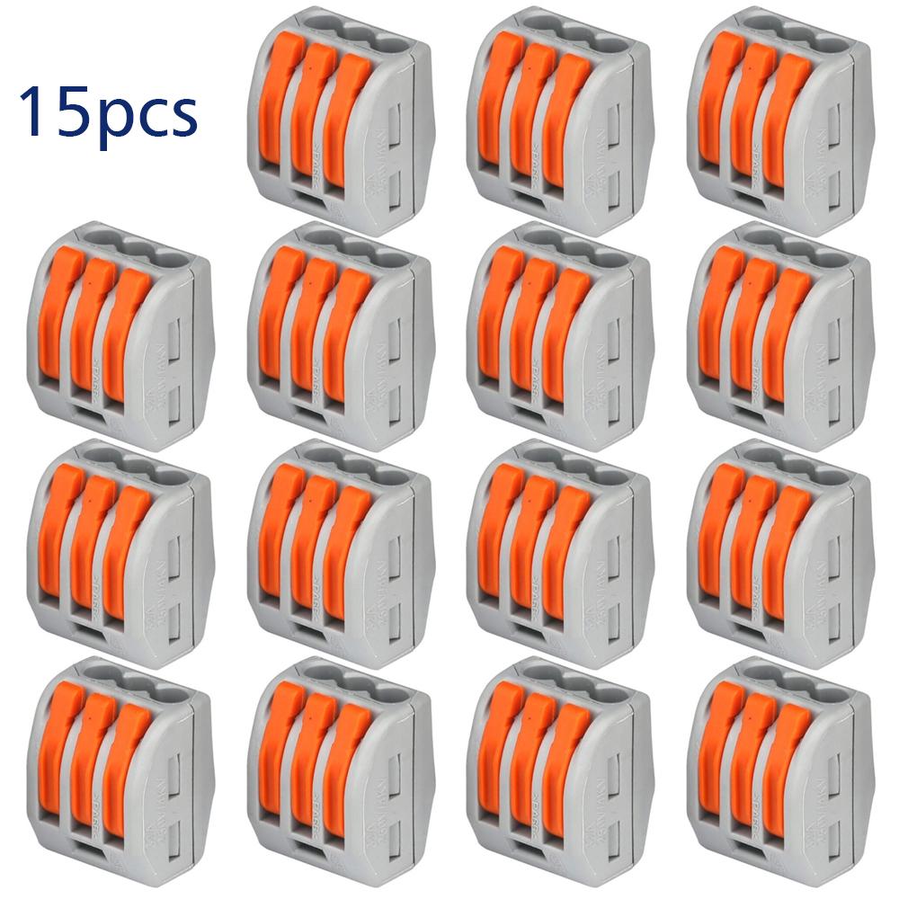15pcs Flame Retardant Cable Connector Wire Universal Connectors Quick Terminals
