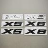 Litere Negru Crom 3D ABS pentru Mașină Embleme Spate Portbagaj Logo X5 X6 Decaluri Autocolante Accesorii Auto Pentru X5 X6 F15 G05 F16 G06