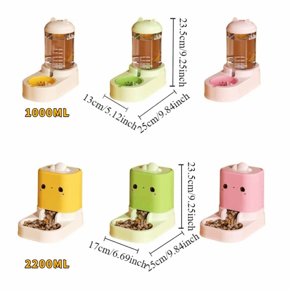 Large Capacity Cat Automatic Feeder Durable Cartoon Shape Pet Water Dispenser Anti Spill Plastic Cat Food Dispenser