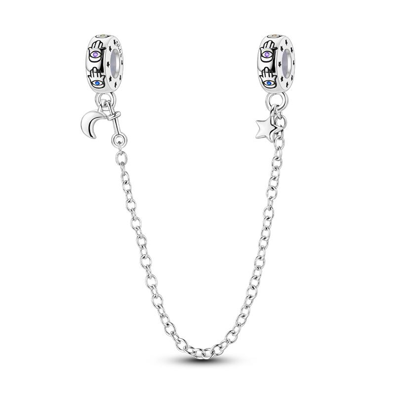Christmas Charm Bead Charms Bead copper CZ Zircon Pendants Safety Chain Compatible With Bangle Authentic Bracelets Do It Yourself Jewellery Gift