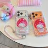 INS Strawberry Kitty Phone Case For iPhone 17 Pro 16 15 14 Pro Max with Double-Sided IMD Shockproof 17pro Cover Cases