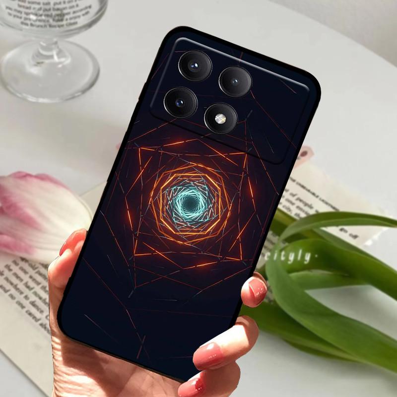 POCO X6 Pro 5G tokhoz POCOX6 Ütésálló Puha TPU Szilikon Telefonfedél Xiaomi POCO X6 Pro 5G-hez Capa Rajzfilm Matt Ütésvédő