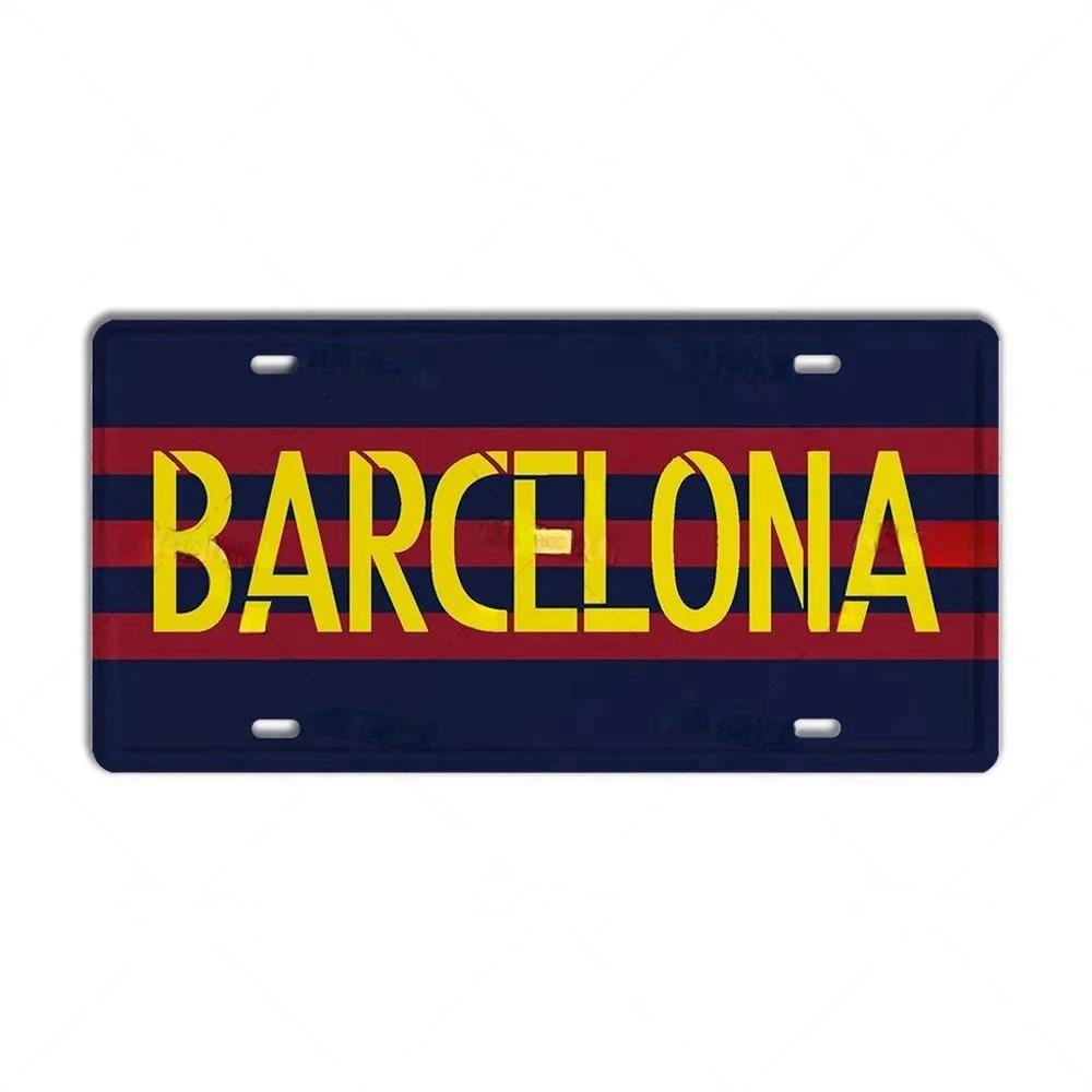 DORA Tin Sign Vintage Ctiy Aluminum Plate Barcelona MILAN Madrid Country Metal Plaque LIverpool Manchester Tottenham Decortaive Car Sign Wall