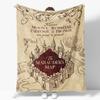 Ai Weier Extra Soft Marauders Map Flannel Throw Blanket Decor Ragnarok Creative Blankets Cozy Soft Lightweight for Couch Sofa