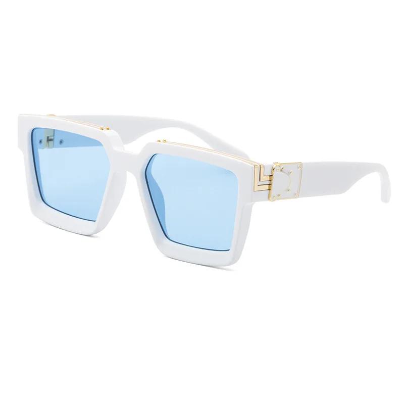 New Luxury Brand Designer Square Oversized Sunglasses Men Women Fashion Thick Frame Glasses Mens Uv400 Male Celebrity