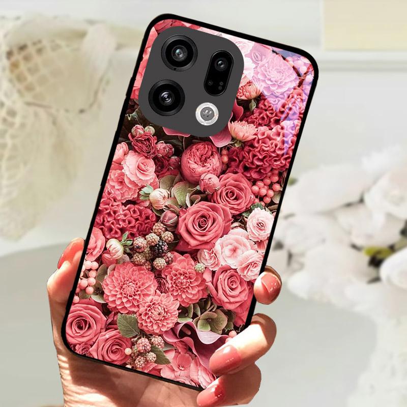 For OPPO Find X9 Pro Case FindX9 PLJ110 Tempered Glass Protective Back Cover For OPPO Find X 9 X9Pro Phone Shell Bumper Fundas