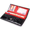 Portafoglio da donna orizzontale testurizzato in vera pelle CANPELLINI Wallet 21649 Nero