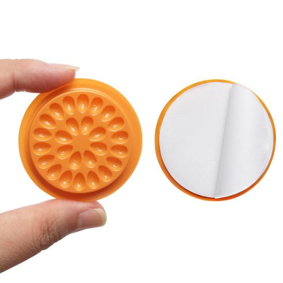 Yousheng 100Pcs Eyelash Glue Holder Abundant Quantity Rich Colors Multiple Grooves Disposable PVC Eyelash Extension Glue Holder Pallet Pad Makeup Tool
