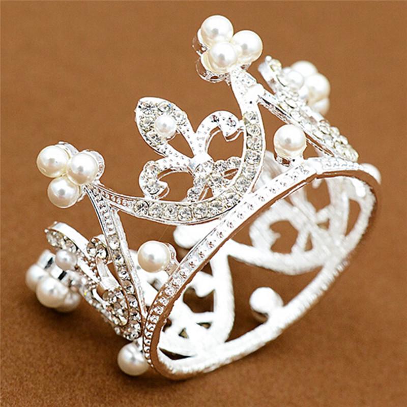 Wedding Bridal Crown Jewelry Pearl Queen Princess Crown Hair Accessory