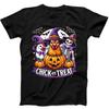 Chick or Treat Halloween Chicken Skeleton Funny Gift Tee Black T Shirt 159