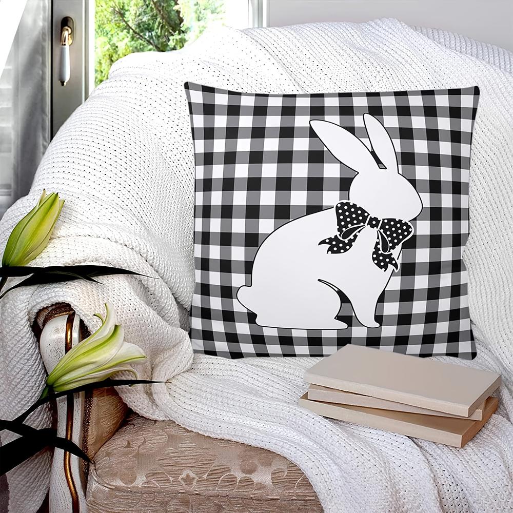 PC Happy Easter Bunny Pattern Pillow Decorative sofa cushion cover home decoration D printing