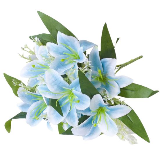 1Pc Faux Silk Fake Flower Easy to Care Beautiful Photography Props Lilies