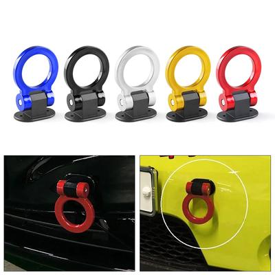 ABS Car Styling Trailer Hooks Sticker Decoration Car Auto Rear Front Trailer Simulation Racing Ring Vehicle Towing Hook Car Tool