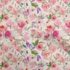 Cotton Flex Fuschia Pink Fabric Floral Sewing Craft Projects Fabric Prints By Yard 40 Inch