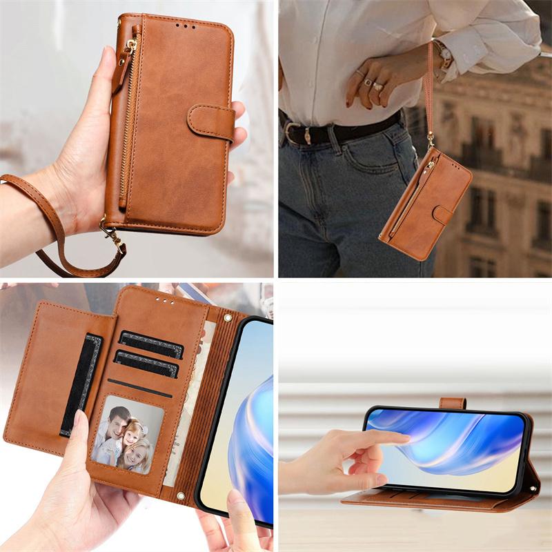 Flip Case for Infinix Hot 20 Pro 30 Play Nfc 20i 20S 30i X669 X6835 4G 5G Leather Wallet Cover Card Slot Bag Zipper Casing
