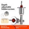 Adjustable Countersink Drill Bit Multi-functional Sharp HSS Countersunk Bit for Wood Plastic Soft Metal Hole Processing