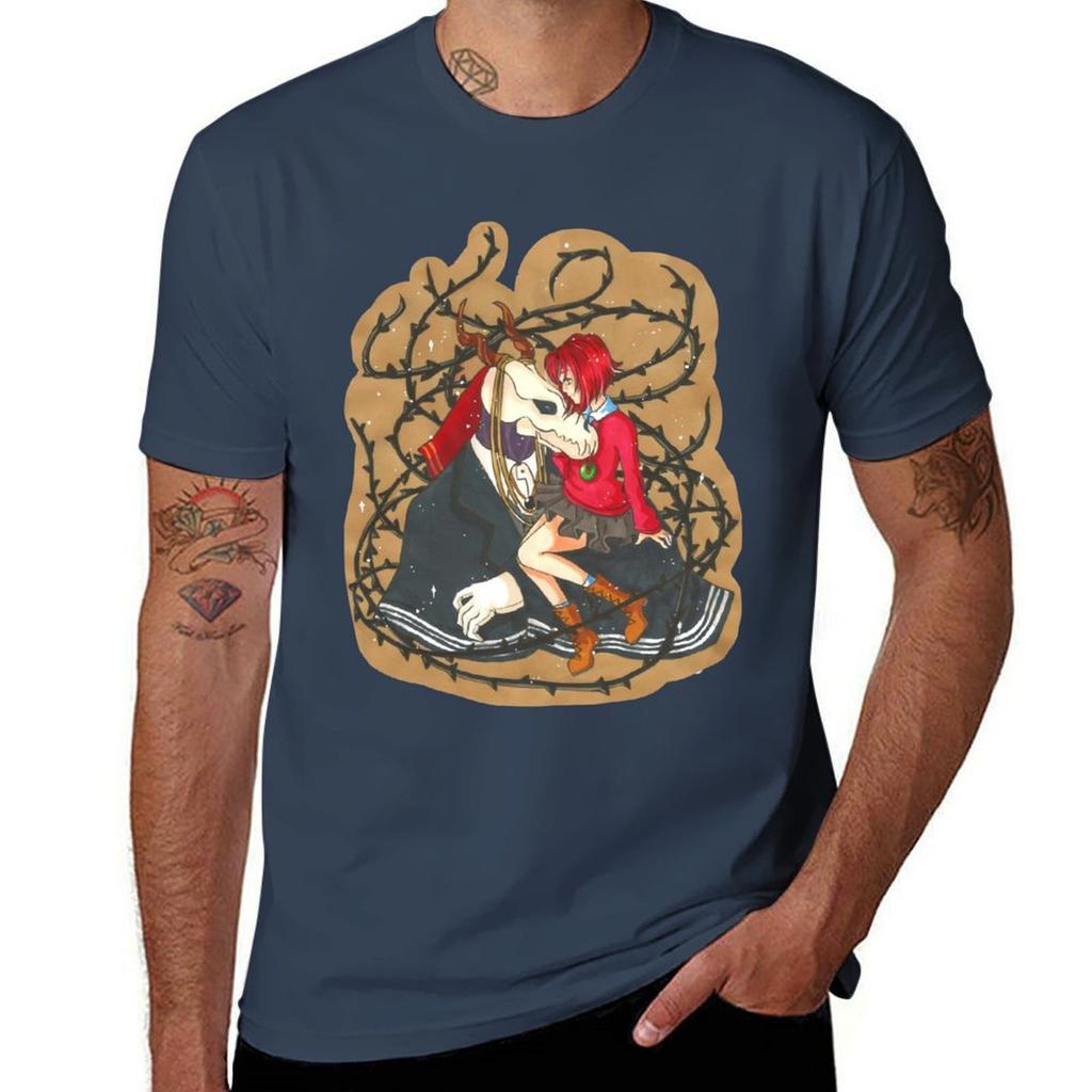 The Ancient Magus' Bride T-shirt Mjukt Grepp Basic Bomull T-shirt