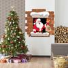 Weihnachtsmann durchbricht Wand Weihnachtsaufkleber Abnehmbare PVC-Aufkleber Lustiger Weihnachtsmann mit Geschenkesack durchbricht Wand Kunst für Schlafzimmer Wohnzimmer Hintergrund