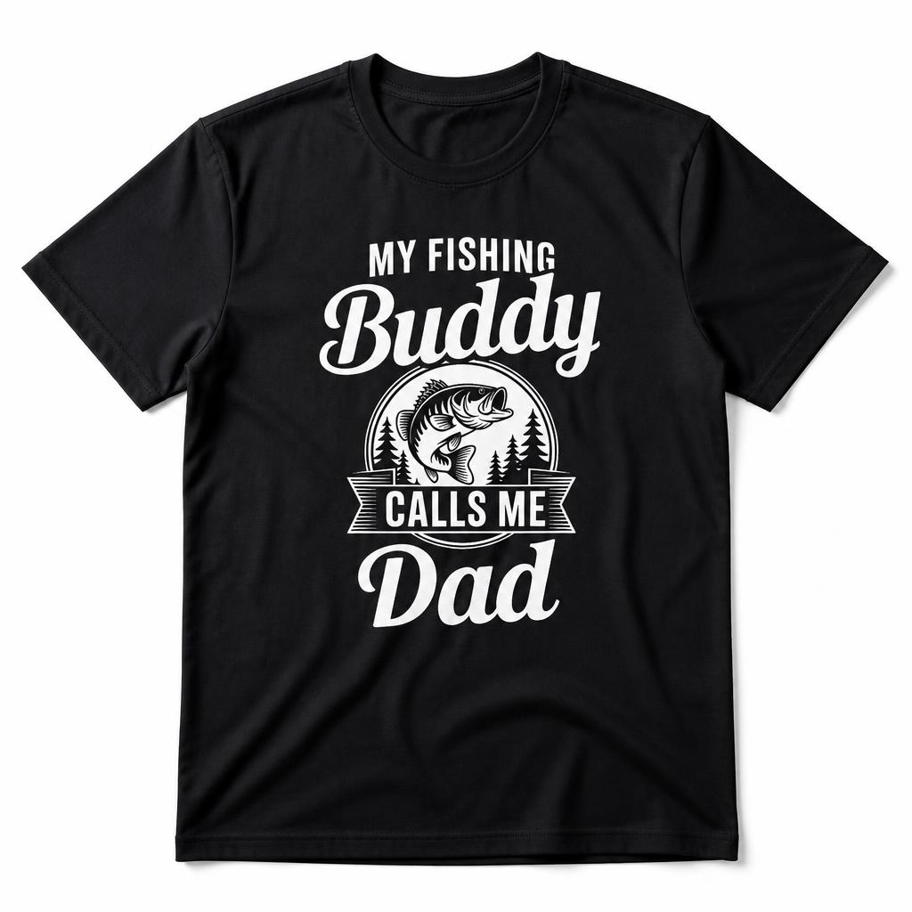 My Fishing Buddy Calls Me Dad Son Angler Father Unisex T Shirt Cotton Clothing Fun Short Sleeve Tee Gift TShirts