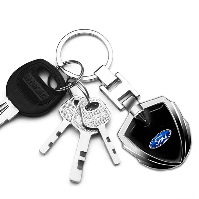 1Pcs 3D Metal Key Rings Car Emblems Keychain For Ford Focus Mk2 Party Mk3 Ranger Mondeo Mk4 Fiest Car Accessories