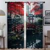 Japan Style Kitchen Curtains for Living Room Curtain Shades Partition Home Interior Curtains 2 Pieces Tulle for Bedroom Blackout