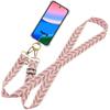 Case for Google Pixel 10, Shockproof Clear Silicone with Adjustable Removable Pink Lanyard