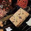Kraft Paper Halloween Tote Bag Pumpkin Ghost Castle Retro Bag Candy Snack Packaging Gift Bag