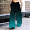 Women's Fashion Retro Casual Loose Drawstring Wide Leg Printed Sweatpants With Pockets