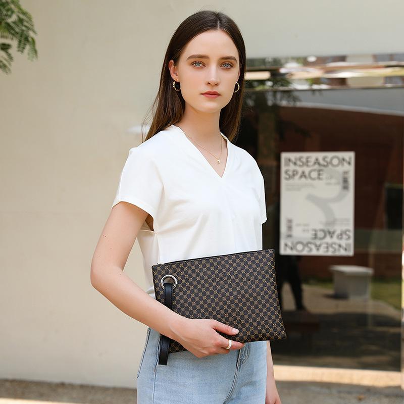 Women Wristlet Bag PU Leather Envelope Bag Shopping Totes Traveling Portable Phone Purse Clutch Wallet Ladies Pattern HandBags