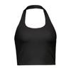 Women Vest Halter Neck Sleeveless Suspender Tops Slim Fit Sexy Threaded Texture Tank Tops Daily Wear