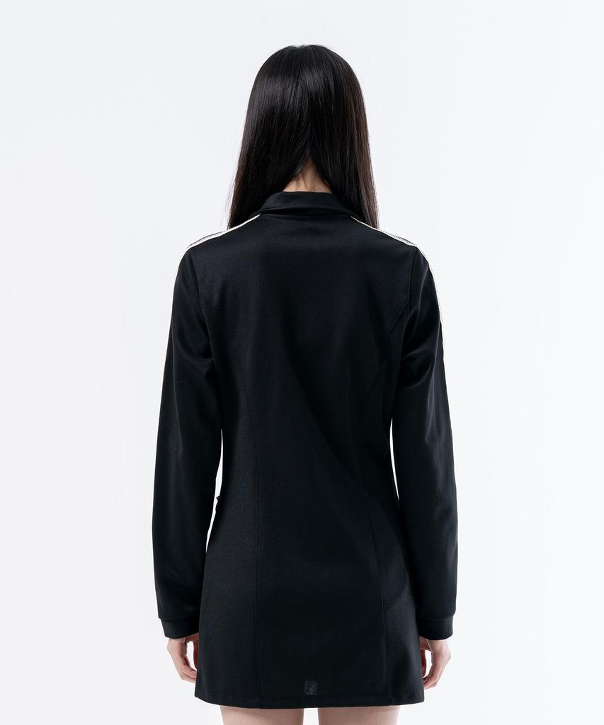 Deogdaibeu Ring Tape Track Mini Dress Black