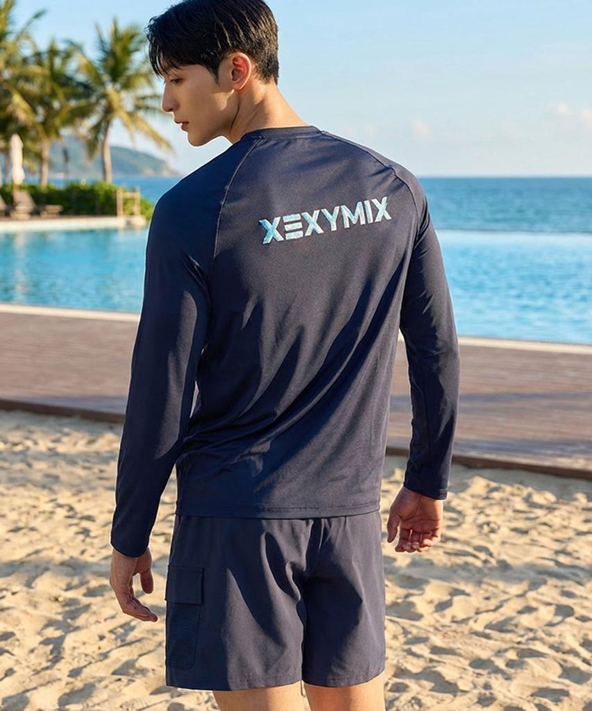 XEXYMIX Piping Back Logo Rash Guard Xml2Wt1401