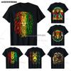 Jamaica Rasta Leeuw Grappige Grafische T-shirts Katoen Heren Korte Mouw Casual T-shirt Top Harajuku Streetwear Zomer Herenkleding