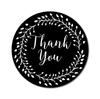 Darling Souvenir Round 1.6 Inches Black Vines Border Thank You Stickers Non Customized Gift-45