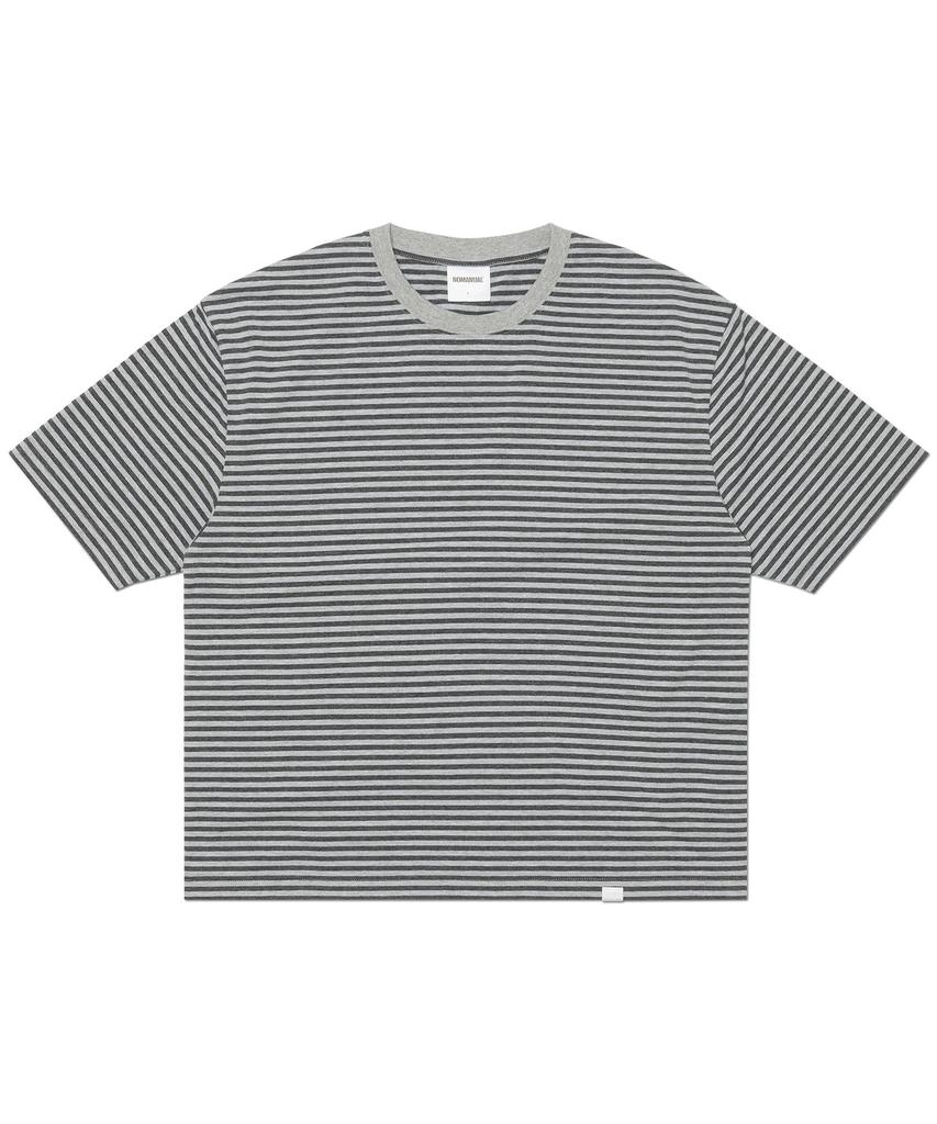 Nomaenyueol Nm Crop Border T-Shirt - Gray