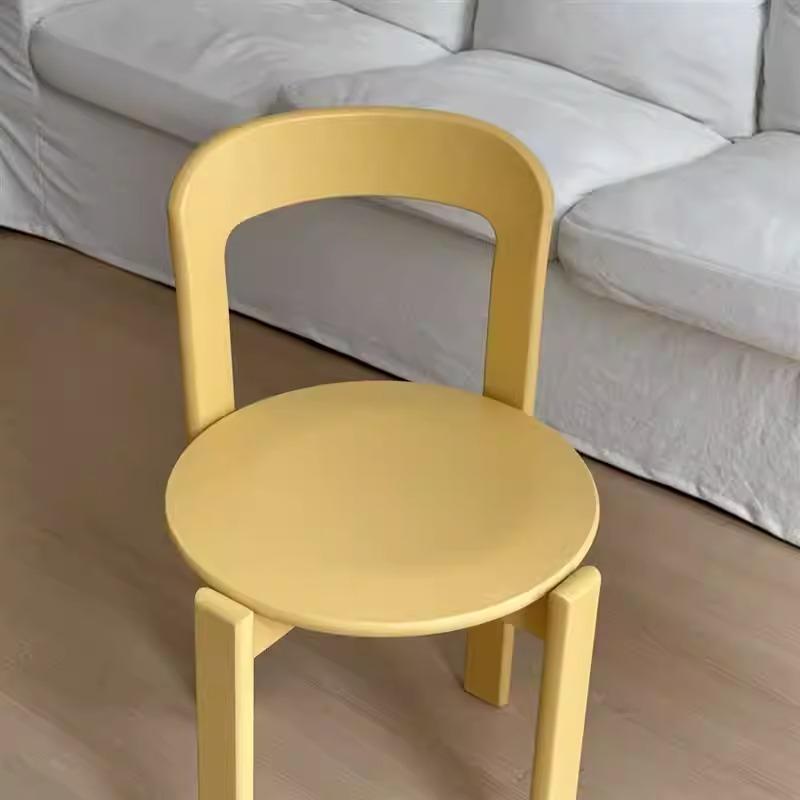Dopamine Style Solid Wood Dining Chair Colorful Reimagined Backrest & Minimalist Design for Kitchen,Cafe and Vibrant Home Decor