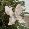 Sparkling Xmas Tree Glitter Butterfly Clip-On Artificial Sequin Butterfly  Artificial
