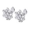 Banyan Tree S925 Silver Snowflake Ear Clips for Women - Simple Korean Autumn & Winter Earrings