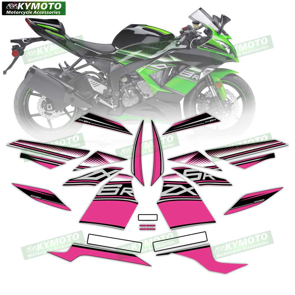 For ZX-6R ZX6R 636 2013 2014 2015 2016 2017 2018 Motorcycle Accessories Fairing Reflective Stickers Full Vehicle Kit Decoration