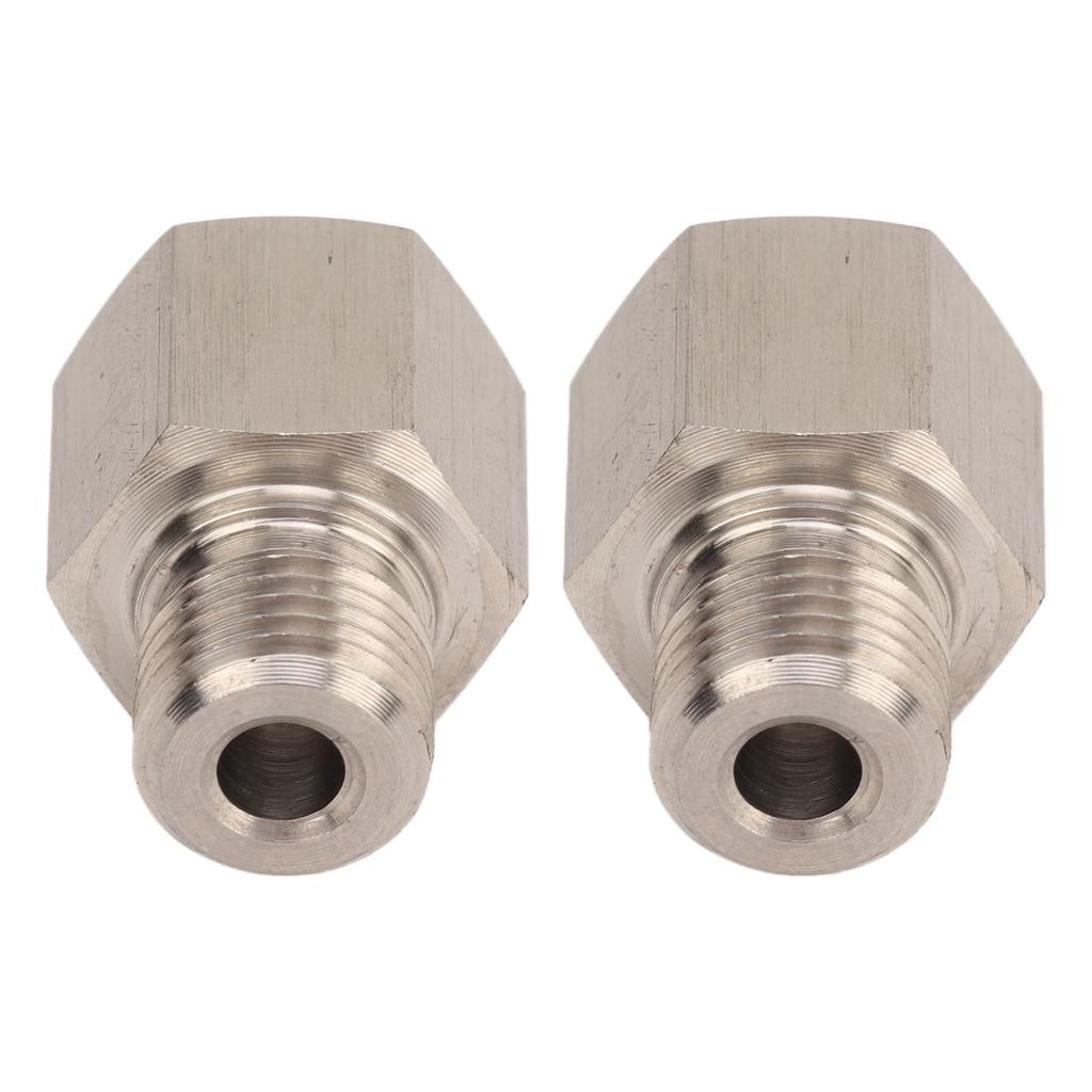 18in NPT Female To M10 X 1.0 Male Pressure Gauge Sender Adapter Stainless Steel Leakproof