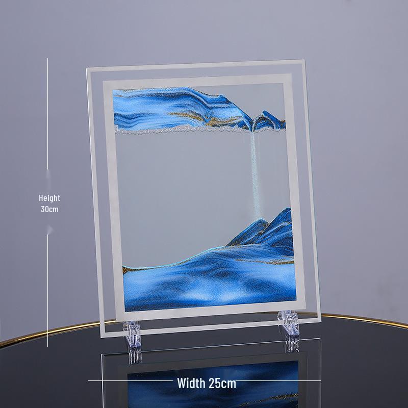 Creative 3D Quicksand Hourglass: Liquid Motion Desktop Decor & Unique Gift
