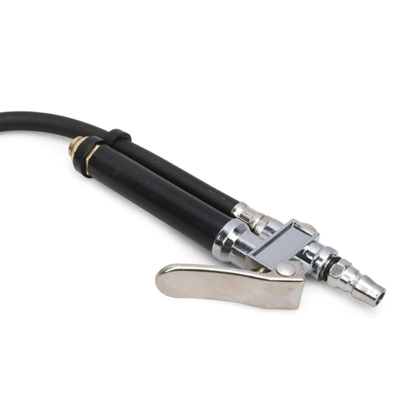 Manomètre de gonflage robuste de 10 à 120 PSI à baïonnette avec tuyau et mandrin « direct » pour compresseurs d'air pour pneus