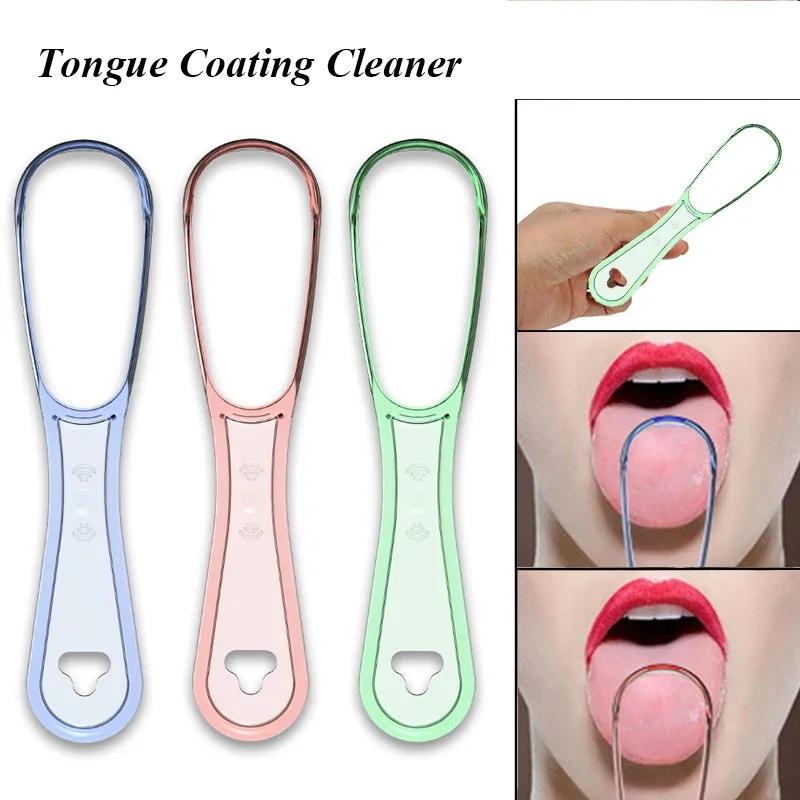 New In 1Pcs Tongue Cleaner Tongue Cleaning Scraper Reusable Oral Cleaning Scraper Multicolor Oral Hygiene Care Tongue Brush Tool