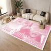 Custom Name Crystal Velvet Rug,Ariana Grande Comfortable Anti Slip Floor Mat For Room Decoration