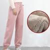 Women Winter Wool Jogging Pant Thick Cotton Padded Pants Warm Sport Pants Elastic Waist