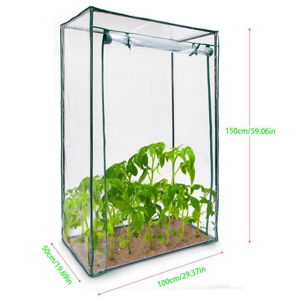 Mini PVC Warm Tier Household Plant Greenhouse Cover Waterproof Anti-UV Protect Tomato Plants Flowers (without Iron Stand) 29.37 * 19.69 * 59.06in